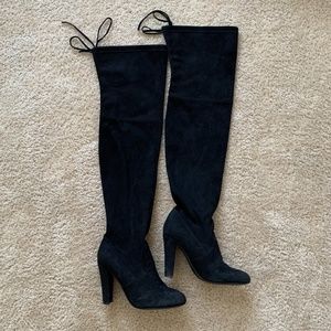 Steve Madden Size 6 Black Over-The Knee Boots